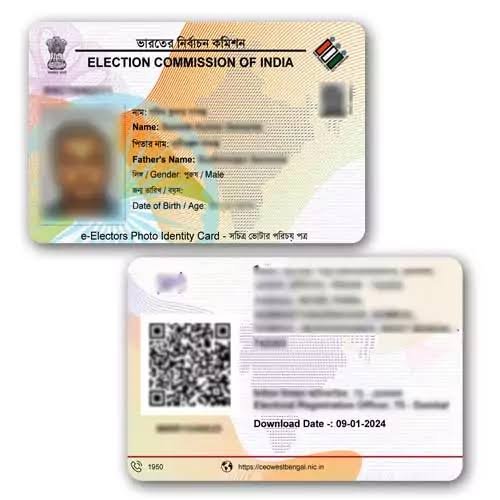 Voter ID PVC Card